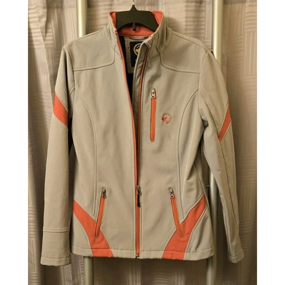 Halifax Traders‎ Women's Size Medium Full Zip Long Sleeve Gray Softshell Jacket